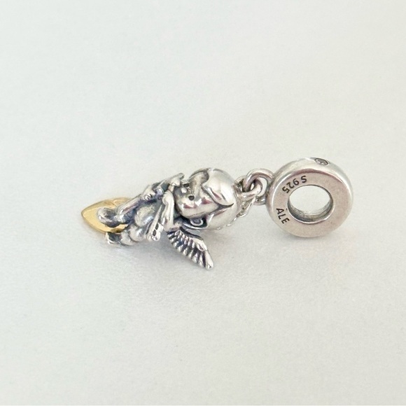 Pandora Shine Cupid And You Two Tone Angel Cherub Dangle Bead Charm - Picture 5 of 7
